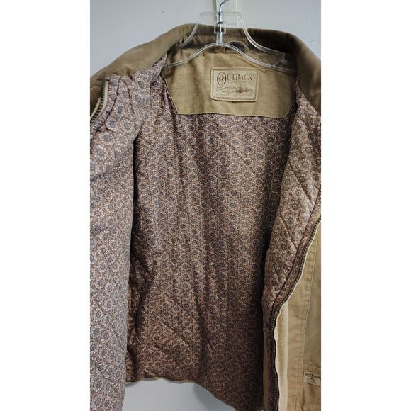 Outback Trading Co Women's XL Tan Floral Lining Zip-Up Ranch Jacket - Picture 7 of 9